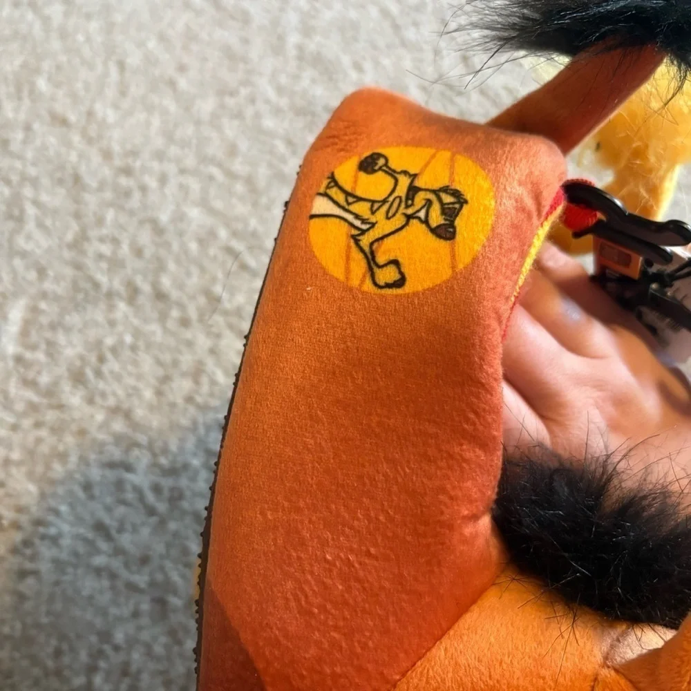 Disney Lion King Plush 3D Slippers NEW 9/10 11/12 Simba Pumba Kids